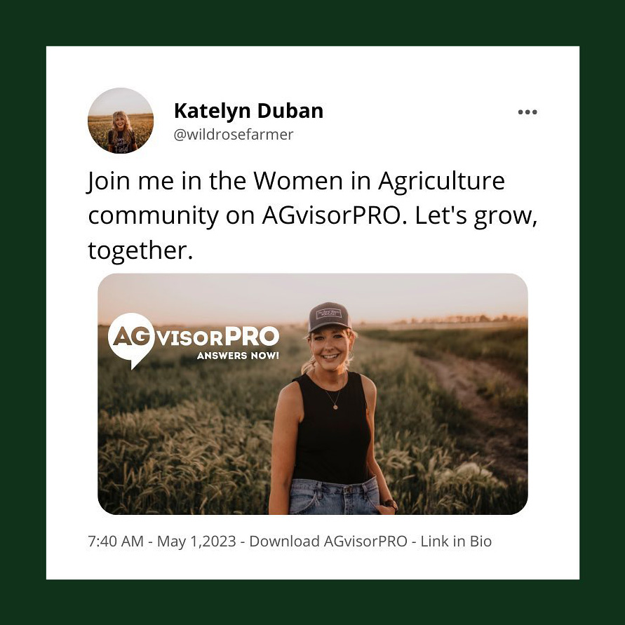 Women in Agriculture Community on AGvisorPRO